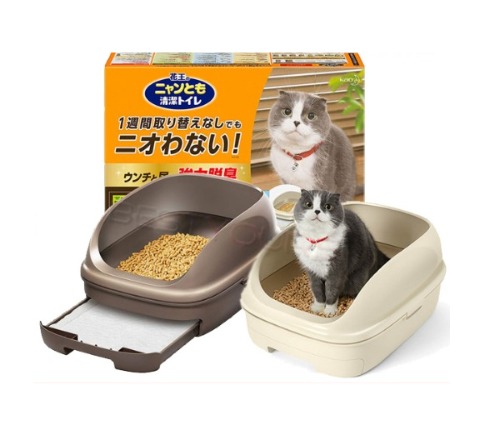 가오 냥토모 오픈형 고양이화장실 세트