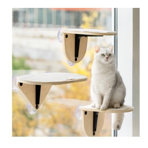 미우펀 고양이 계단 창문 윈도우 부착 해먹 점핑보드